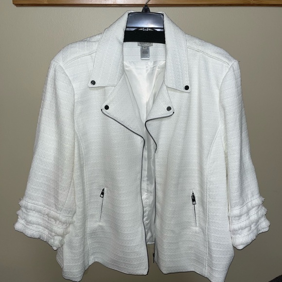 Multiples Women's White Jacket - Picture 3 of 6
